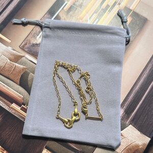 Kendra Scott Yellow Rose Beau Vintage Gold Chain Necklace